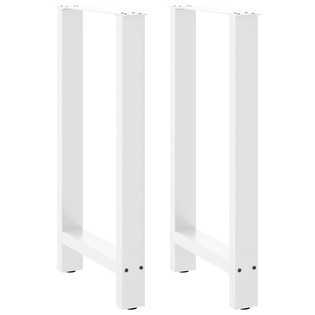 vidaXL Coffee Table Legs White 2 pcs 40x(90-91) cm Steel