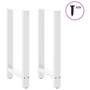 vidaXL Coffee Table Legs White 2 pcs 40x(90-91) cm Steel