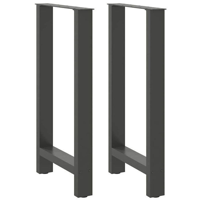 vidaXL Coffee Table Legs Anthracite 2 pcs 40x(90-91) cm Steel