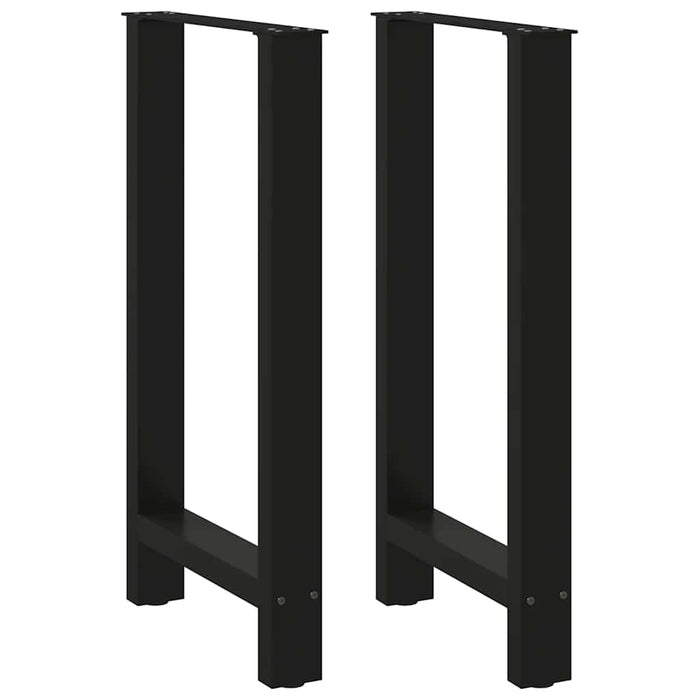 vidaXL Coffee Table Legs Black 2 pcs 50x(90-91) cm Steel