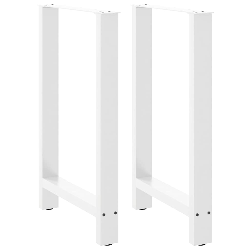 vidaXL Coffee Table Legs White 2 pcs 60x(90-91) cm Steel