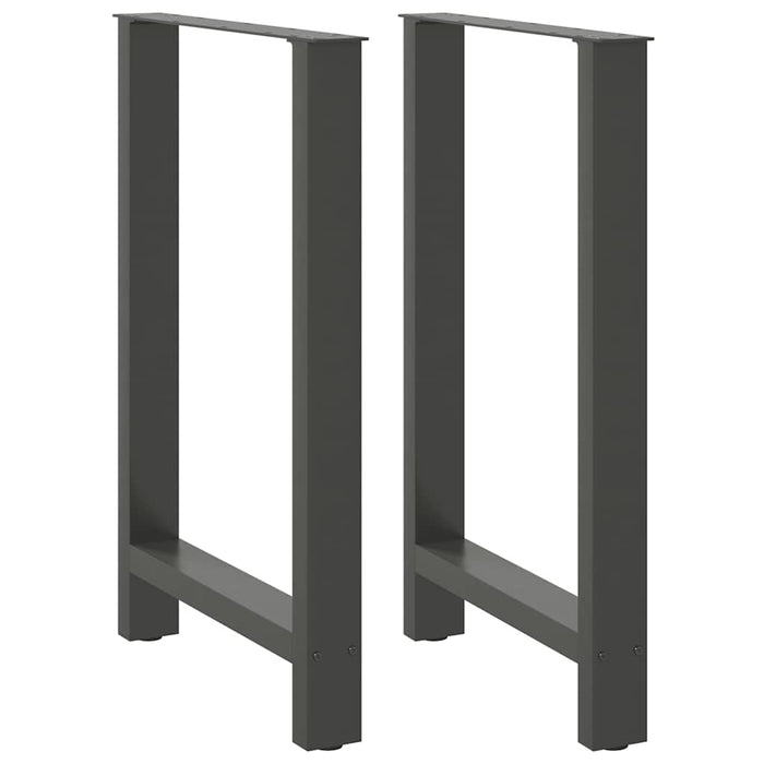 vidaXL Coffee Table Legs Anthracite 2 pcs 60x(90-91) cm Steel