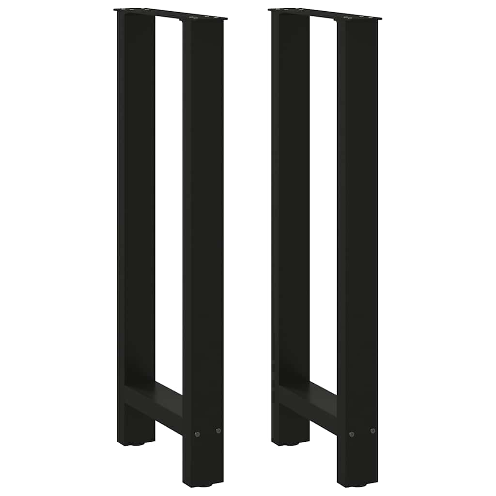 vidaXL Coffee Table Legs Black 2 pcs 40x(100-101) cm Steel