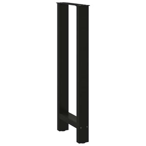 vidaXL Coffee Table Legs Black 2 pcs 40x(100-101) cm Steel