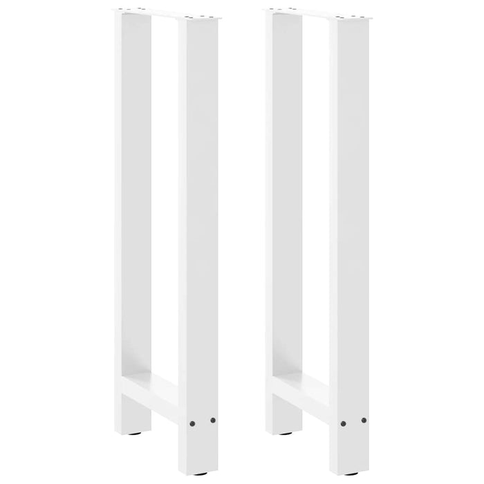 vidaXL Coffee Table Legs White 2 pcs 40x(100-101) cm Steel