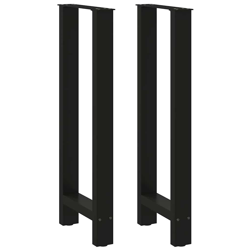 vidaXL Coffee Table Legs Black 2 pcs 50x(100-101) cm Steel