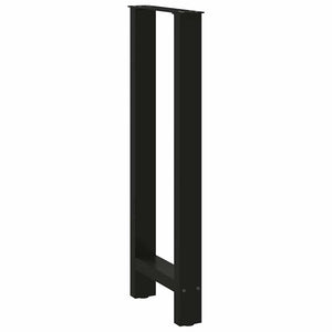 vidaXL Coffee Table Legs Black 2 pcs 50x(100-101) cm Steel