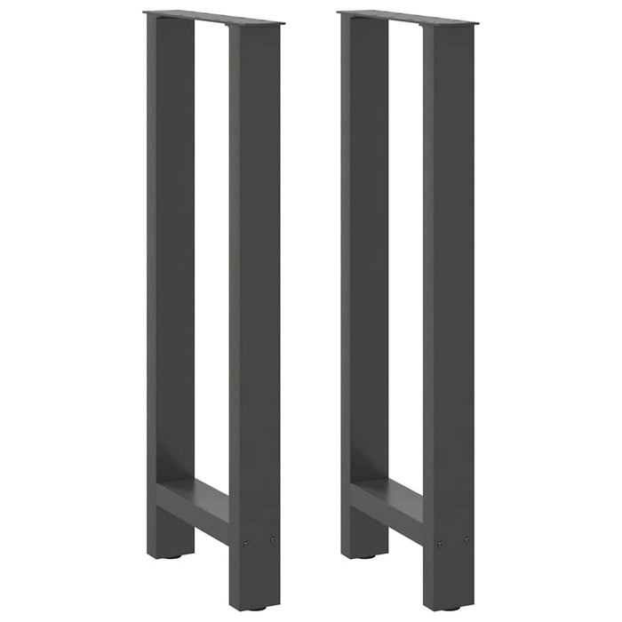 vidaXL Coffee Table Legs Anthracite 2 pcs 50x(100-101) cm Steel