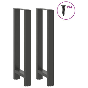 vidaXL Coffee Table Legs Anthracite 2 pcs 50x(100-101) cm Steel