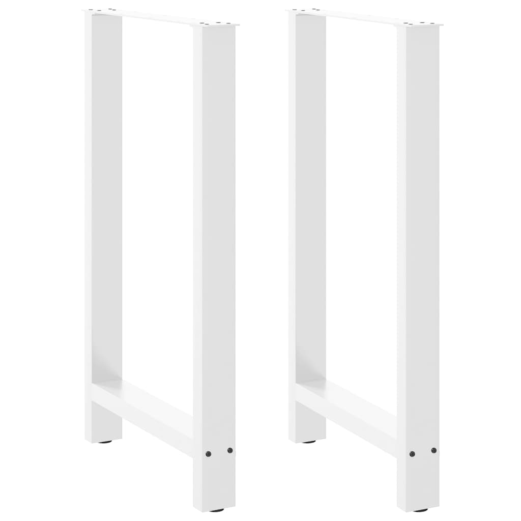 vidaXL Coffee Table Legs White 2 pcs 60x(100-101) cm Steel