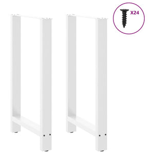 vidaXL Coffee Table Legs White 2 pcs 60x(100-101) cm Steel