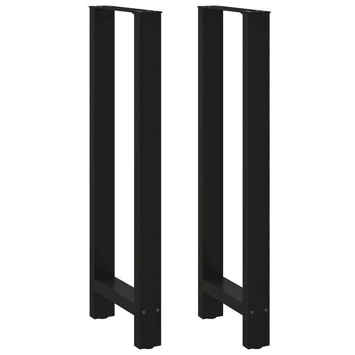 vidaXL Coffee Table Legs Black 2 pcs 40x(110-111) cm Steel