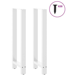 vidaXL Coffee Table Legs White 2 pcs 40x(110-111) cm Steel