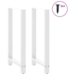 vidaXL Coffee Table Legs White 2 pcs 60x(110-111) cm Steel