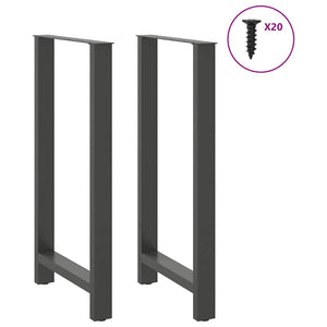 vidaXL Coffee Table Legs Anthracite 2 pcs 60x(110-111) cm Steel