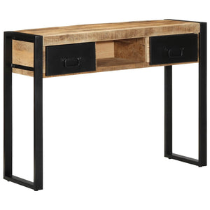 vidaXL Console Table 100x35x75 cm Solid Rough Wood Mango