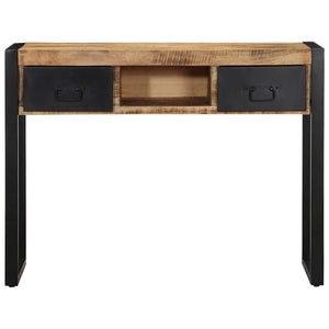 vidaXL Console Table 100x35x75 cm Solid Rough Wood Mango