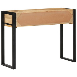 vidaXL Console Table 100x35x75 cm Solid Rough Wood Mango