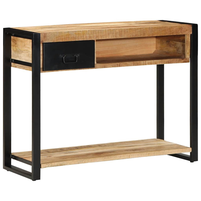 vidaXL Console Table 100x35x75 cm Solid Rough Wood Mango