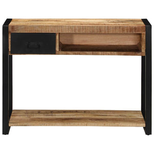 vidaXL Console Table 100x35x75 cm Solid Rough Wood Mango