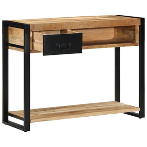 vidaXL Console Table 100x35x75 cm Solid Rough Wood Mango