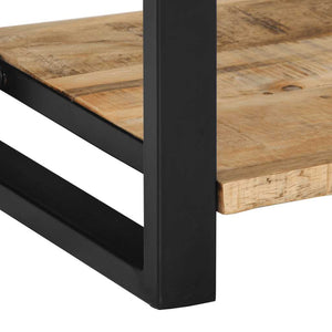 vidaXL Console Table 100x35x75 cm Solid Rough Wood Mango