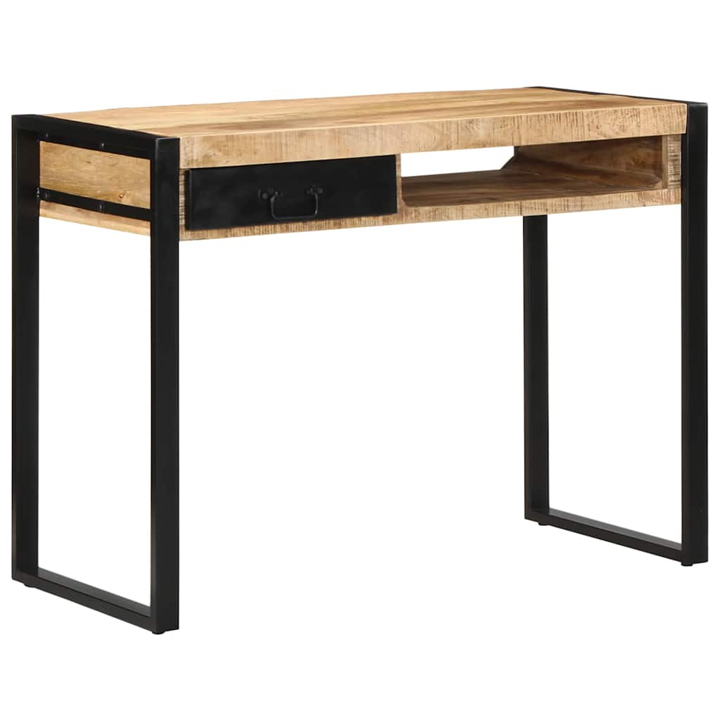 vidaXL Desk 100x50x75 cm Solid Rough Wood Mango