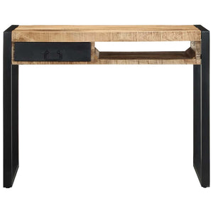 vidaXL Desk 100x50x75 cm Solid Rough Wood Mango