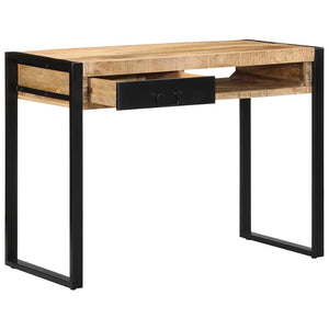 vidaXL Desk 100x50x75 cm Solid Rough Wood Mango