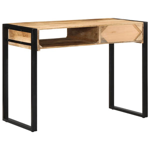 vidaXL Desk 100x50x75 cm Solid Rough Wood Mango