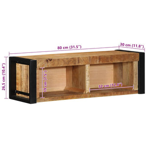 vidaXL TV Cabinet 80x30x25 cm Solid Rough Wood Mango