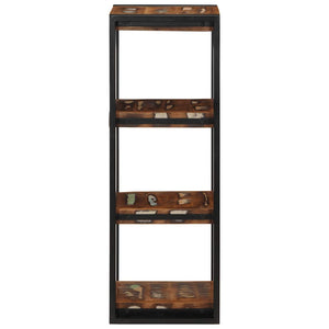 vidaXL Wall Shelf Multicolour 35x35x100 cm Solid Wood Reclaimed