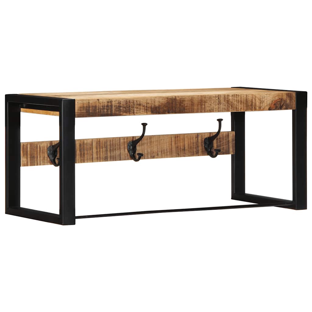 vidaXL Coat Rack 80x35x35 cm Solid Rough Wood Mango