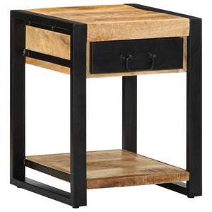 vidaXL Side Table 40x40x50 cm Solid Rough Wood Mango