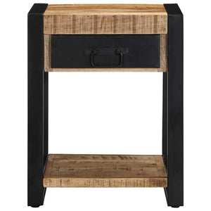 vidaXL Side Table 40x40x50 cm Solid Rough Wood Mango