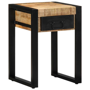 vidaXL Side Table 35x35x50 cm Solid Rough Wood Mango