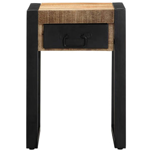 vidaXL Side Table 35x35x50 cm Solid Rough Wood Mango