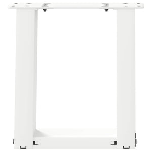 vidaXL Coffee Table Legs U-Shaped 2 pcs White 30x(30-31) cm Steel