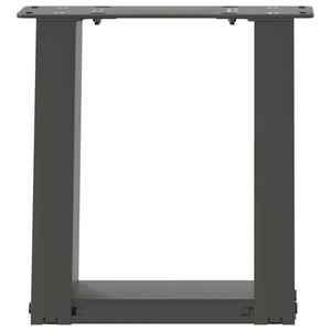 vidaXL Coffee Table Legs U-Shaped 2 pcs Anthracite 30x(30-31) cm Steel