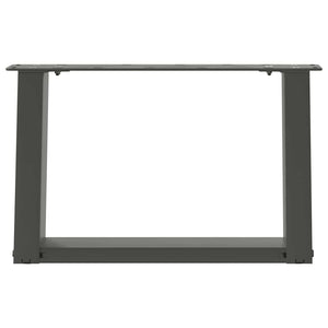 vidaXL Coffee Table Legs U-Shaped 2 pcs Anthracite 40x(30-31) cm Steel