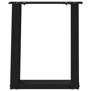 vidaXL Coffee Table Legs U-Shaped 2 pcs Black 28x(42-43) cm Steel