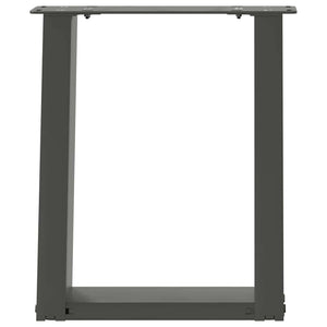 vidaXL Coffee Table Legs U-Shaped 2 pcs Anthracite 28x(42-43) cm Steel