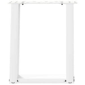 vidaXL Coffee Table Legs U-Shaped 2 pcs White 38x(42-43) cm Steel