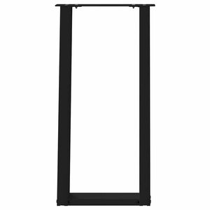 vidaXL Console Table Legs U-Shaped 2 pcs Black 28x(72-73) cm Steel