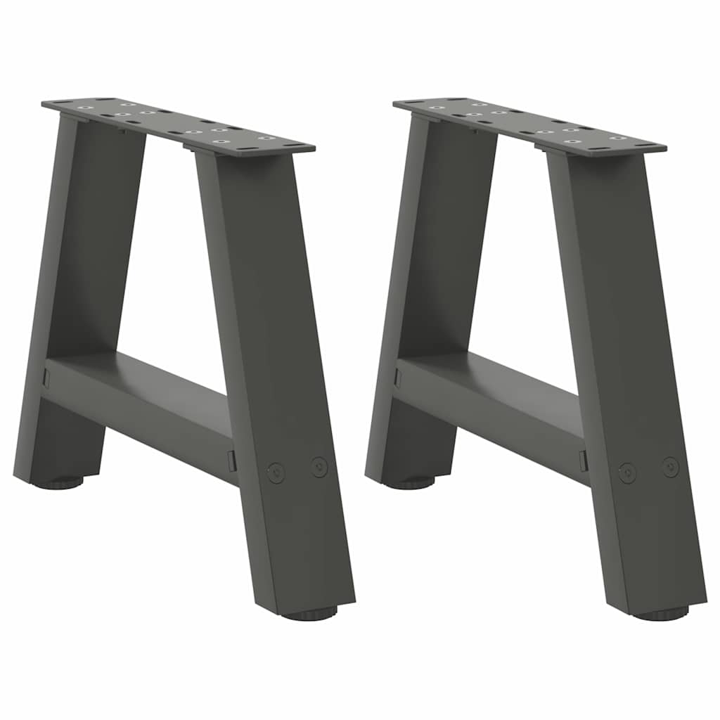 vidaXL Coffee Table Legs A-Shaped 2 pcs Anthracite 30x(30-31) cm Steel