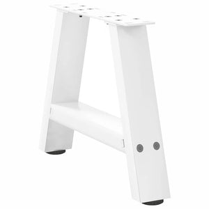 vidaXL Coffee Table Legs A-Shaped 2 pcs White 40x(30-31) cm Steel