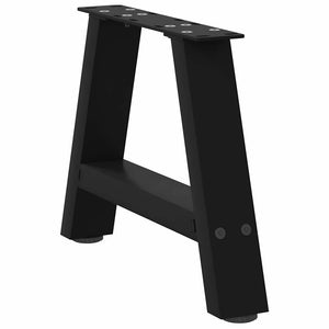 vidaXL Coffee Table Legs A-Shaped 2 pcs Black 50x(30-31) cm Steel