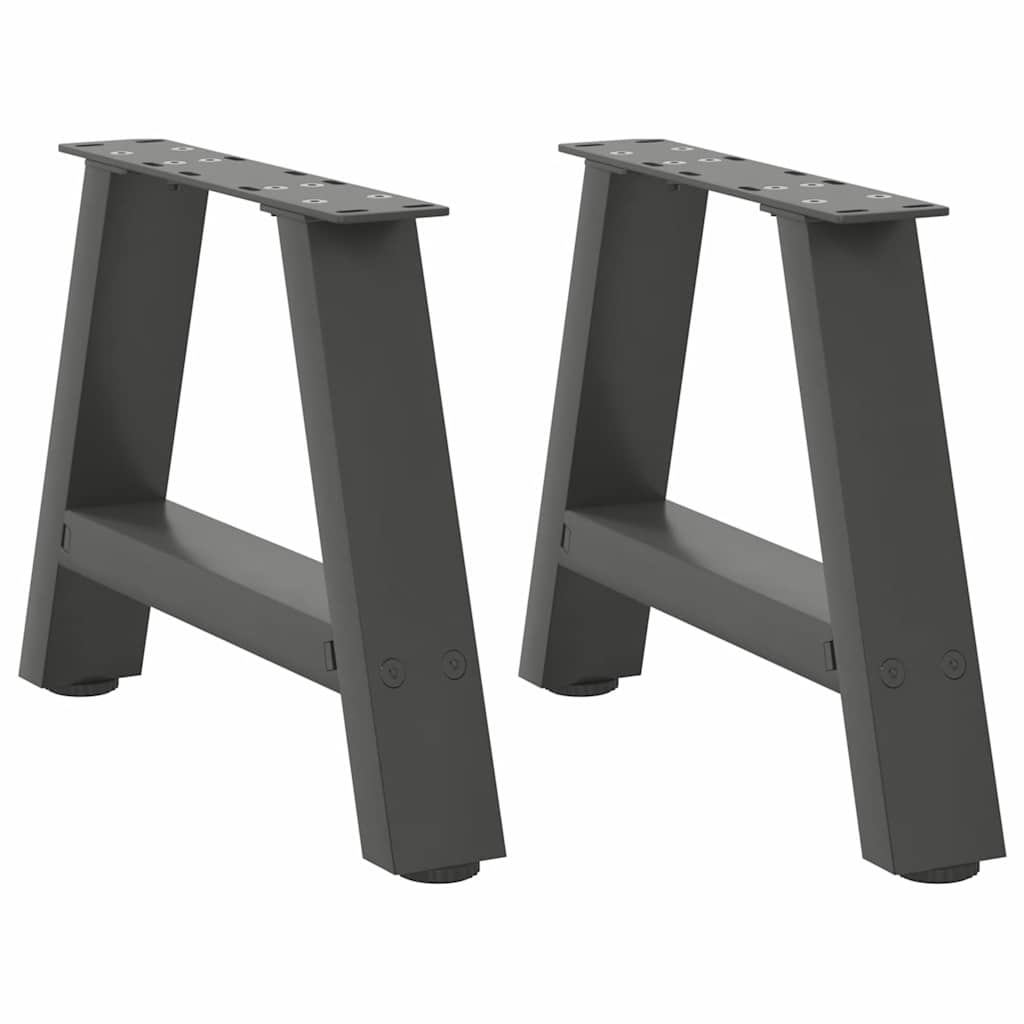 vidaXL Coffee Table Legs A-Shaped 2 pcs Anthracite 50x(30-31) cm Steel