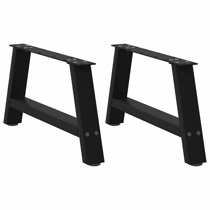 vidaXL Coffee Table Legs A-Shaped 2 pcs Black 60x(30-31) cm Steel