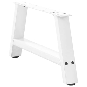 vidaXL Coffee Table Legs A-Shaped 2 pcs White 60x(30-31) cm Steel